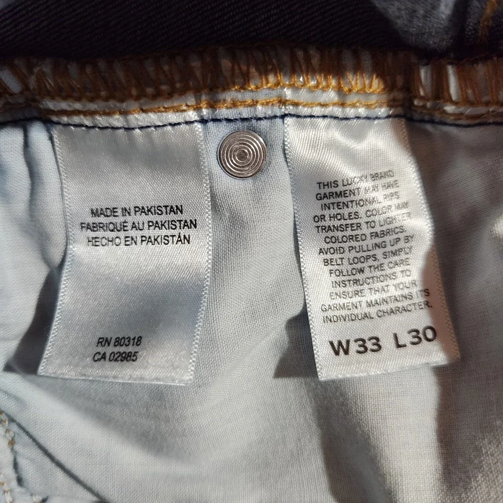 Lucky Brand 412‎ Athletic Slim Jeans Men 33x30 (38x32 Tag) Blue Denim